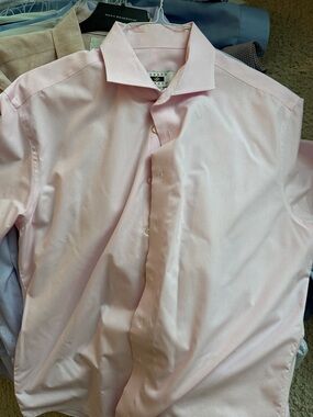 Joseph Abboud Pink Micro-Check Spread Collar Dress Shirt 3 for 1 price XXL